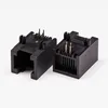 Right angled shielded vertical rj45 connector 8 port