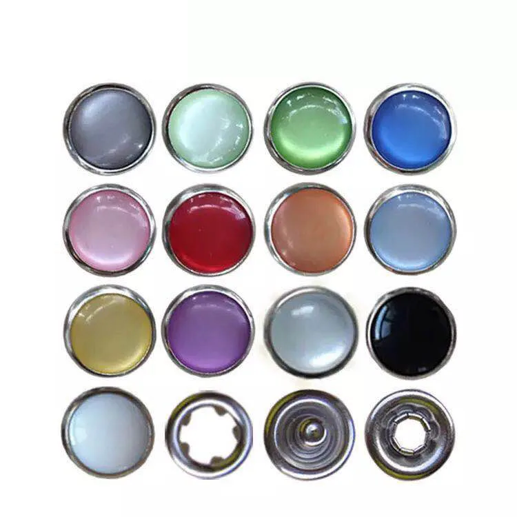 

16L and 18L custom made colorful DTM pearl prong snap button