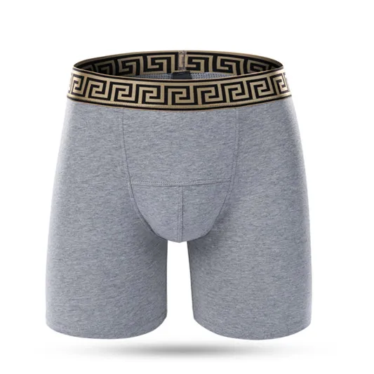 

Comfortable Fabric Customized Adult Males gray Cotton Boxer Briefs Young Men Underwear CP05