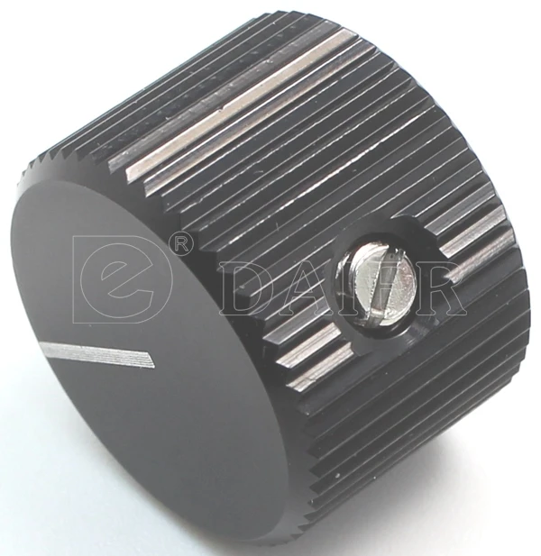White Index Knurled Aluminium Knob, Potentiometer Knob, Rotary Switch Knob