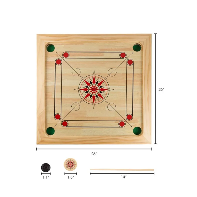 Details about   Carrom Board Game Pieces Coins Striker 8mm Large Full Adult Size SCX WT639 