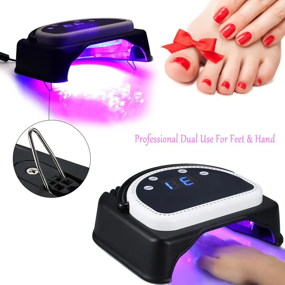 

iBelieve professional high power 64w nail uv led gel lamp with sensor, Black or oem color