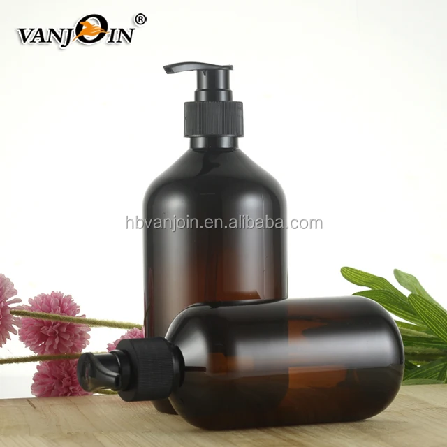 500ml Round Black Shampoo/lotion/hand Towel Container With Pump Buy