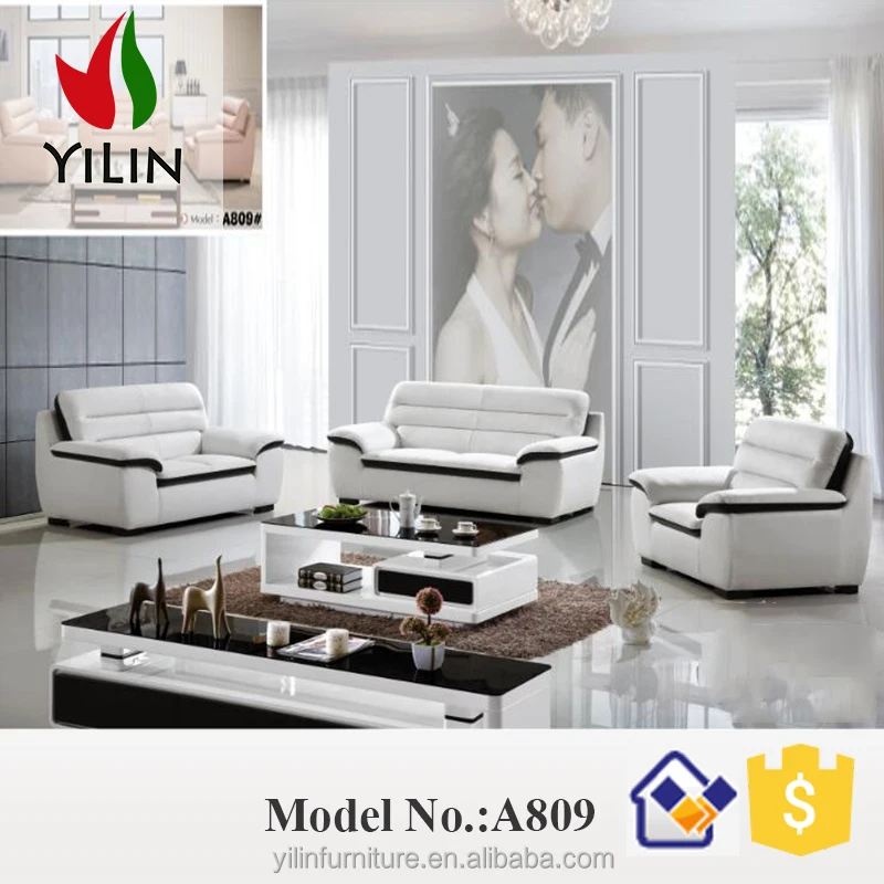 moderno de cuero de microfibra blanco