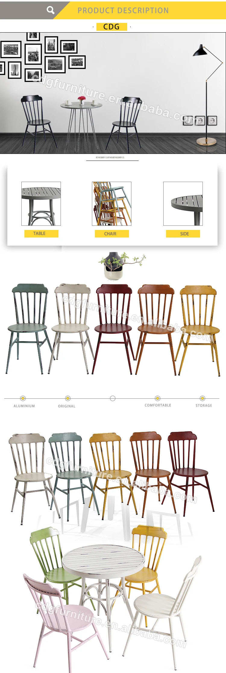 New Ideas Cafe Aluminum Chair