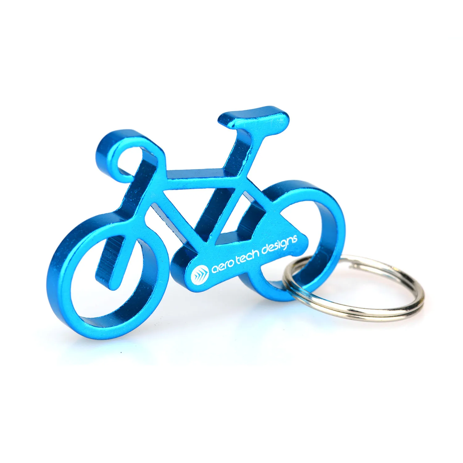 Customized cheap bike shape metal bottle opener keychain