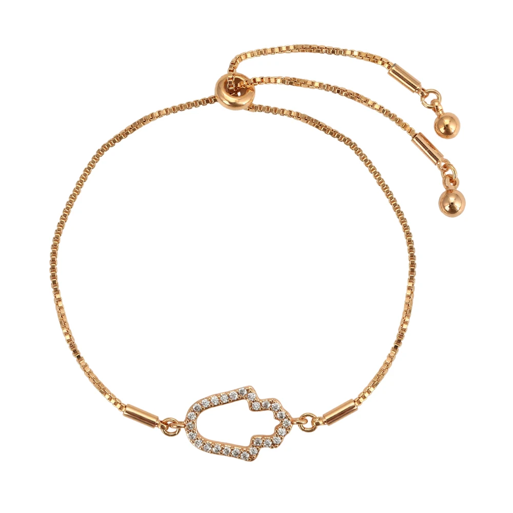 

vip bracelet-14 xuping charms factories femme hamsa bangle woman 18k artificial Muslim islamic gold Adjustable hamsa jewelry, 18k gold color