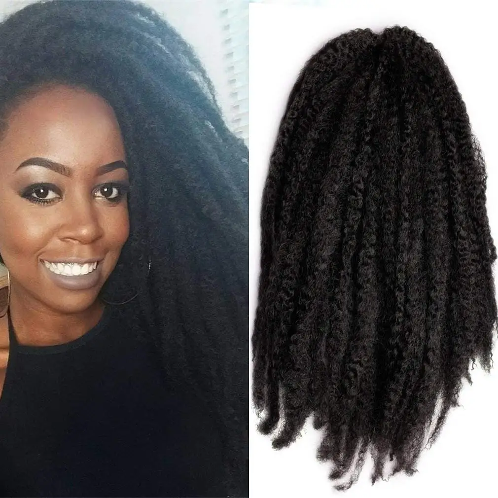 Buy Nayoo 3 Packs 18 Inch Long Marley Bulk Kinky Twist Braiding