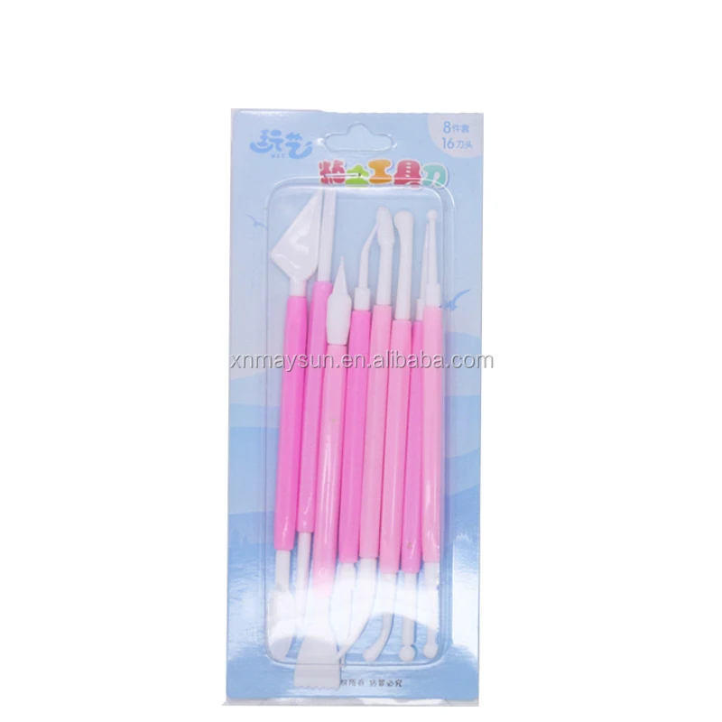 

Fondant Cake Modeling Tool Fondant Mold Pen razor blades, Yellow/blue/pink