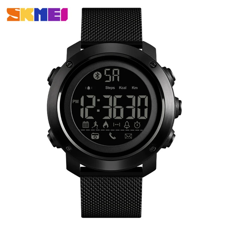 

SKMEI 1462 New Sport Smart Watches Fashion Pedometer Remote Camera Calorie Clock Bluetooth 50M Waterproof Watches Men