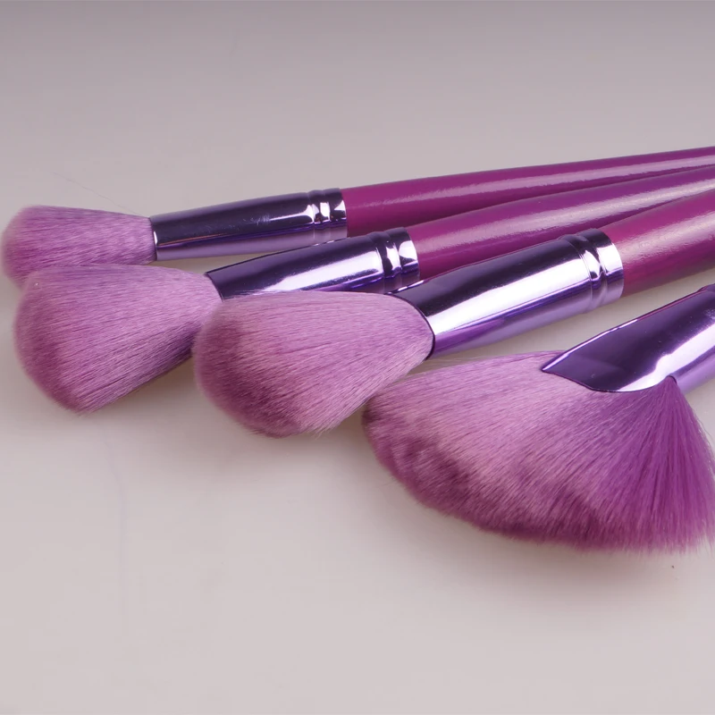 Wholesale Price Purple Color Synthetic Hair Makeup Brush Set 21pcs