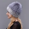 Cross color blister made hat natural silver fox fur hat winter out female hat