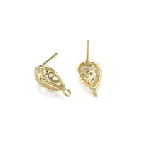 

Brass Jewelry Findings Gold Filled Stud Base Earring With Loop Earrings Making Supplies Materials Earring Making Accessories