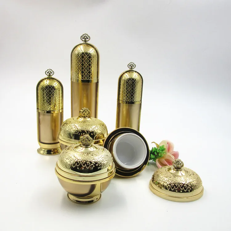 
Personal care makeup 30g 1 oz gold jar cosmetic acrylic/anti age cream jar 