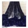Romantic 2019 elegant modern design wedding fabric 3d feather lace fabric with sequins