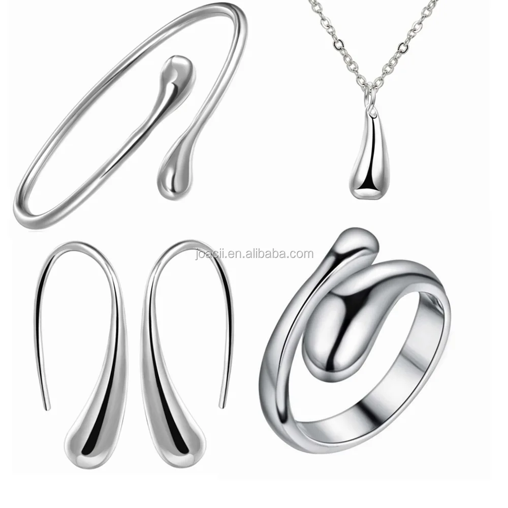Joacii Beautiful 925 Sterling Silver Wedding Sets with 18K Silver Plating
