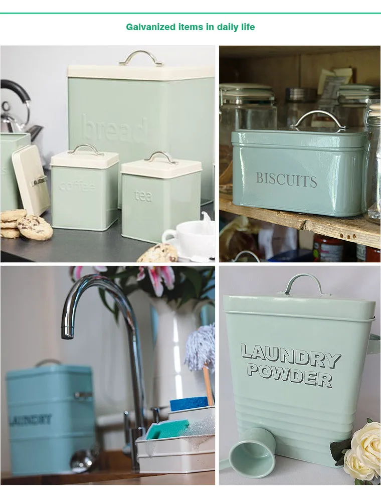 Laundry Detergent Container,4 Free Mesh Bags,Blue Metal Washing Soda