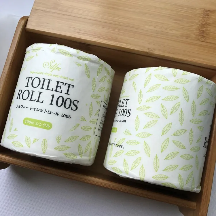 Custom Watersoluble White Biodegradable Cheap Bathroom Tissue Jumbo