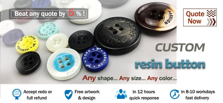 Custom laser logo 2 holes garment Round plastic Buttons for Clothing