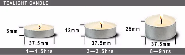 10 x DEEP TEA LIGHT CANDLES Long 8-9 Hours Large Burning Time Table Nightlights 