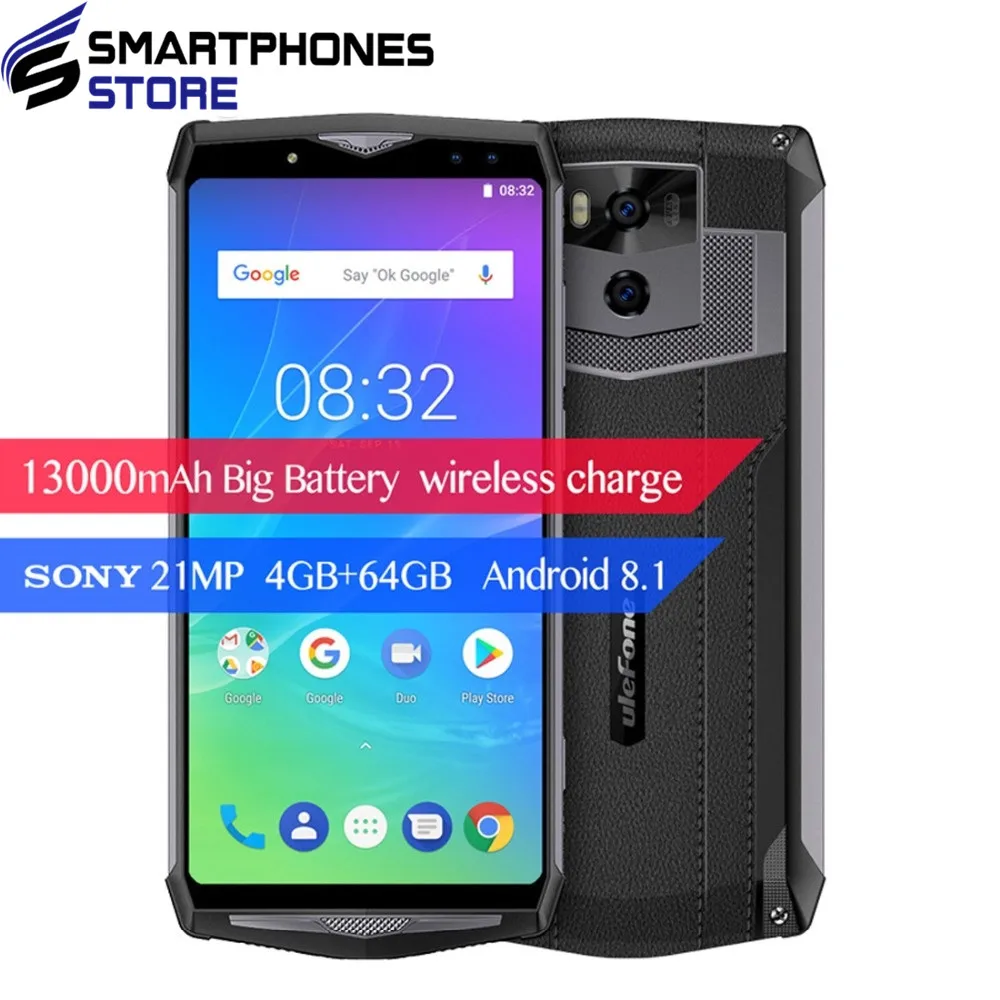 

Ulefone Power 5S 4G Mobile Phone Android 8.1 4GB+64GB Octa Core Smartphone 13000mAh Face ID Wireless Charger 6.0 FHD Cell Phone, N/a