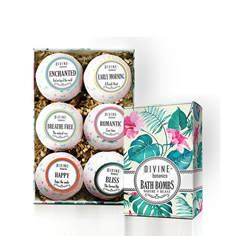 Private label factory wholesale OEM ODM custom natural organic moisturizing fizzy bubble bath bombs gift set