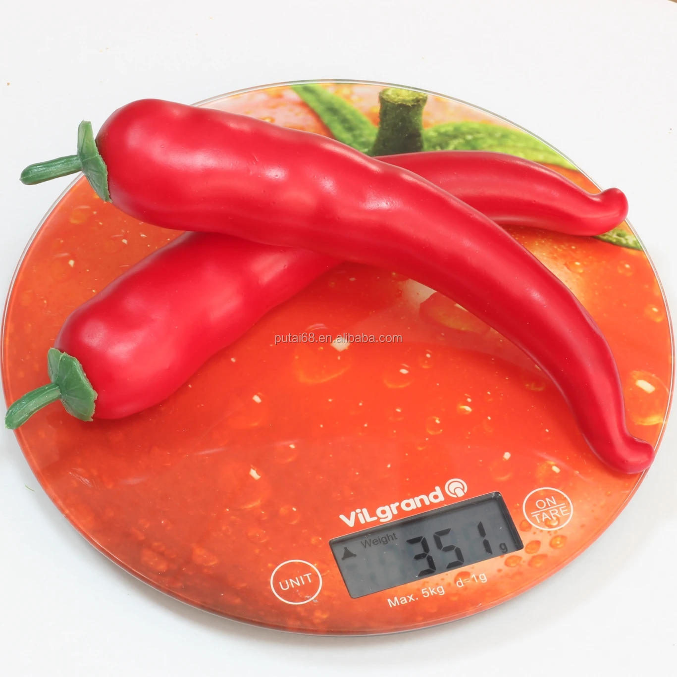 Oem Design Round Platform Dia 19cm Tempered Glass Digital Kitchen Food