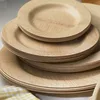 Cake plateau display target bamboo plate