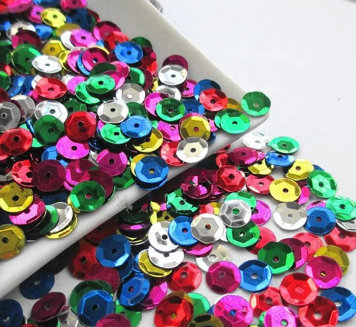 

Round Sequins Paillettes Loose  Wedding Sewing Craft DIY 2017 high quality sequins wholesale, Multi-colored
