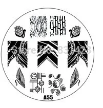 2015 new A Series A55 Nail Art Polish DIY Stamping Plates Image Templates Nail Stamp Stencil