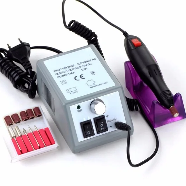 7days Professional Electric Manicure Machine Nail Drill with Drills 6 Bits EU Wholesalers 35000rpm 65w Artificial Nail Driller