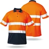 wholesale safety reflective working t shirt work wear for men fluorescent polo collar workwear