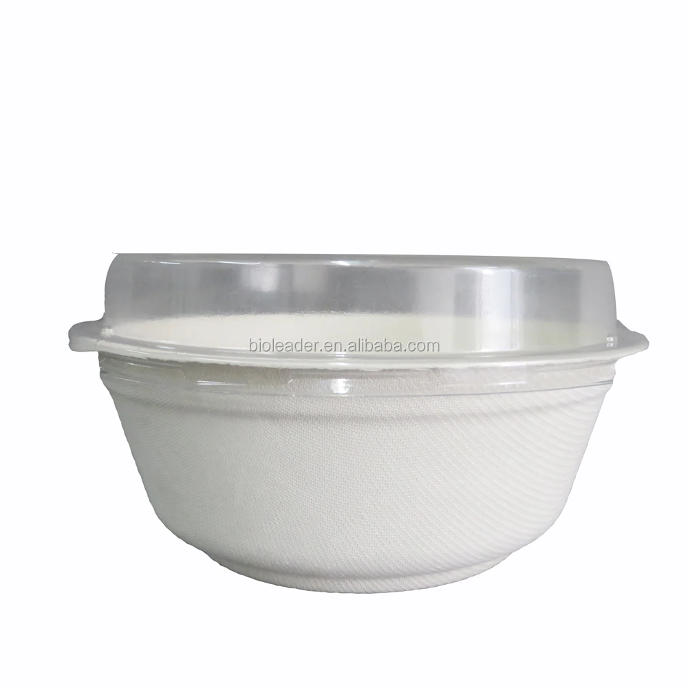 

Clear Plastic PET Dome Lids for Salad Soup Bowl, White