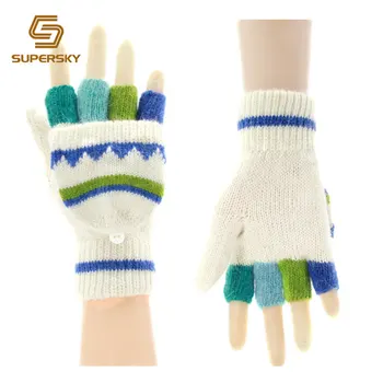 colorful fingerless gloves