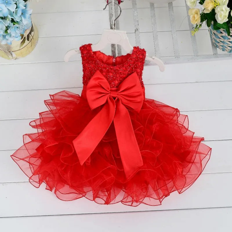 

New Arrival Baby Girl Fashionable Birthday Party Dress Layered Toddlers Clothing L1819XZ, Pink,white,red,purple,hot pink,champagne