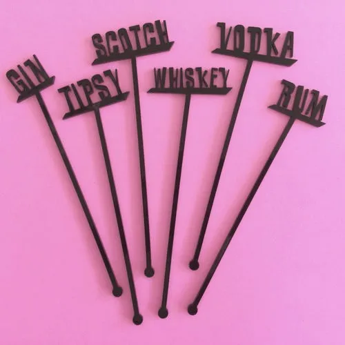 Personalized Acrylic Cocktail Drink Stirrers Stir Sticks Buy Acrylic