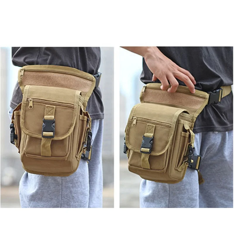 
Fashion Men Military Tactical Thigh Bag Utility Waist Pack Pouch Adjustable Hiking Male Waist Hip Tactical Leg Bag 