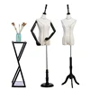fashion ladies manikin fabric linen display female dress form mannequin bust woman wood arms on wheels stand