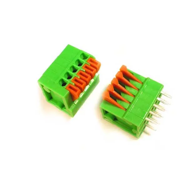 Green Plastic 45 Degree 5.08MM Pitch 2 Pin Wiring Terminal Block Screw