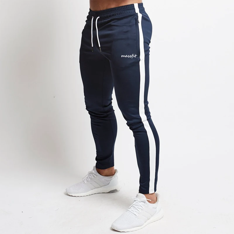 joggers with white stripe