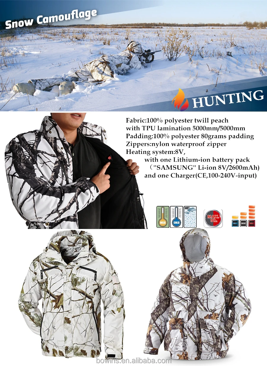 Battery Heated Waterproof Hunting Clothes Jacket Products Buy Heated