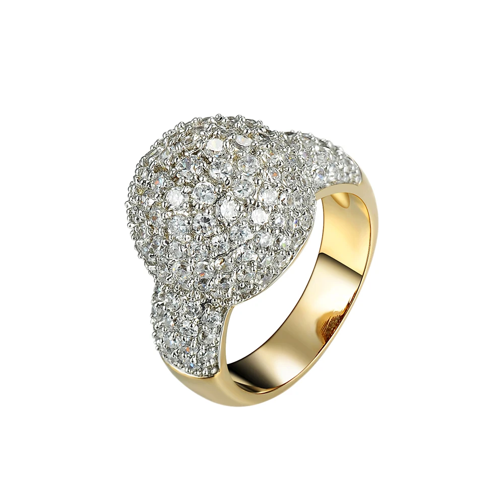 

Wedding Rings 18k Gold Wholesale Jewelry Diamonds Rings Price Reasonable Provided Oem or Odm, Golden+white