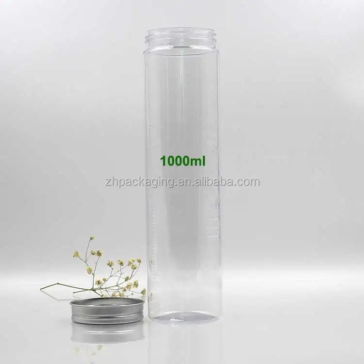 1l Wide Mouth Plastic 1000ミリリットルpet Cylinder Bottle For Fruit Tea Buy Wide Neck Cylinder Bottle Cylinder Bottle With Aluminium Cap Plastic Bottle 1000ml With Cap Product On Alibaba Com