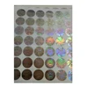 Permanent adhesive labels shiny 3D silver hologram security sticker