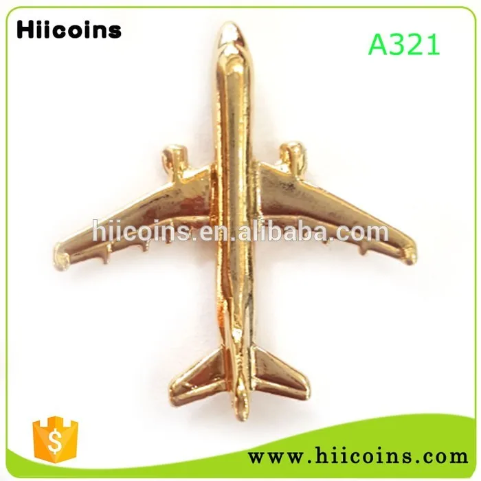 Airplane Lapel Pin Gold Plated Airbus A321 Boeing 777 GREAT GIFT