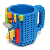 

Christmas Gift Diy Block Puzzle Mug For Kids Build-On Brick Mug Lego Type Building Blocks Coffee Cup