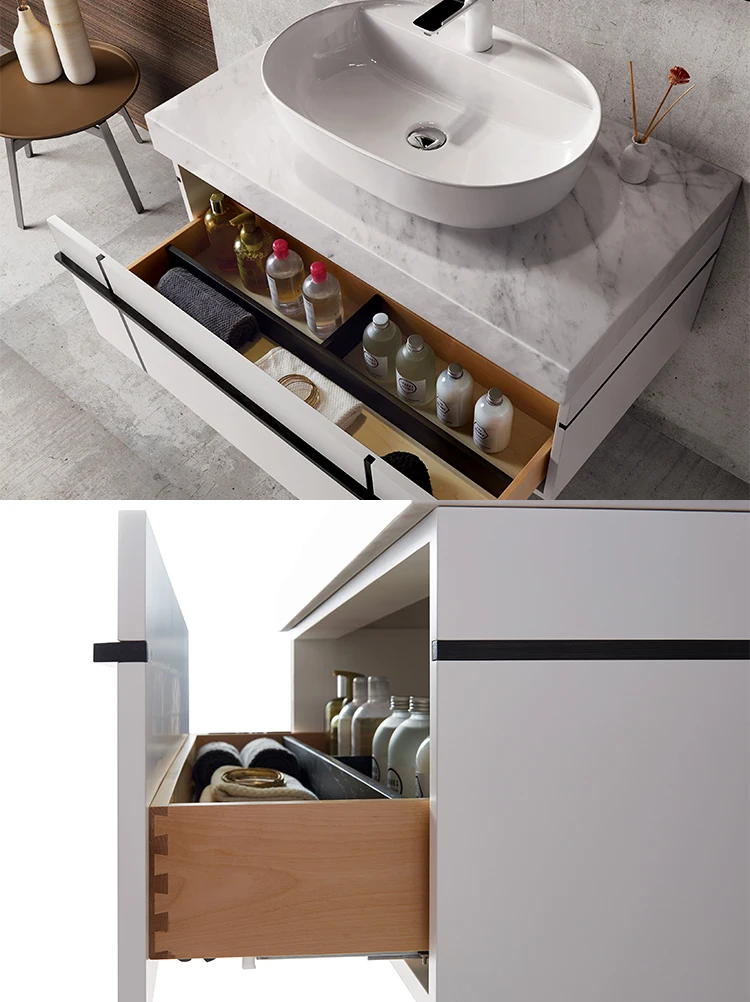 white modern wall mounted washbasin solid wood vanity bathroom cabinet