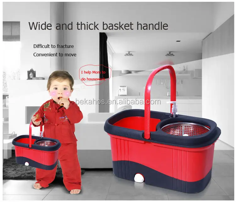 Spin Mop Square Bucket Red+Black (12)