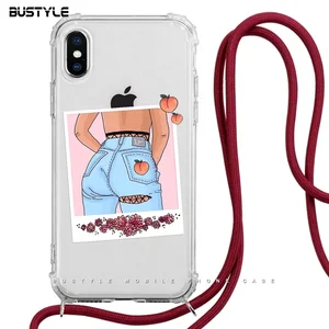 Cell Phone Case with Lanyard Necklace Rope for iPhone X XS, Shoulder Cross Cord Necklace Strap Phone Case for Huawei P30