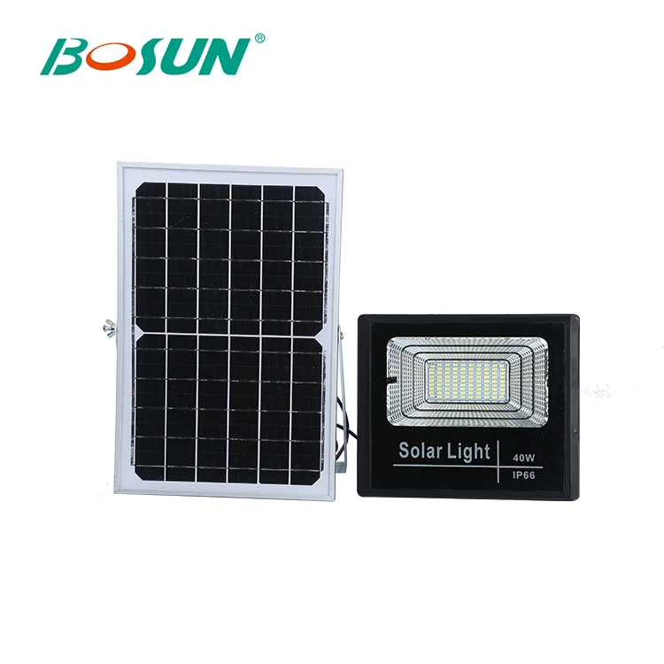 BOSUN Factory price aluminum IP65 outdoor 25w 40w 60w 100w 150w 200w solar flood light